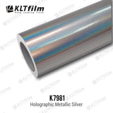 Holographic Metallic Silver Vinyl