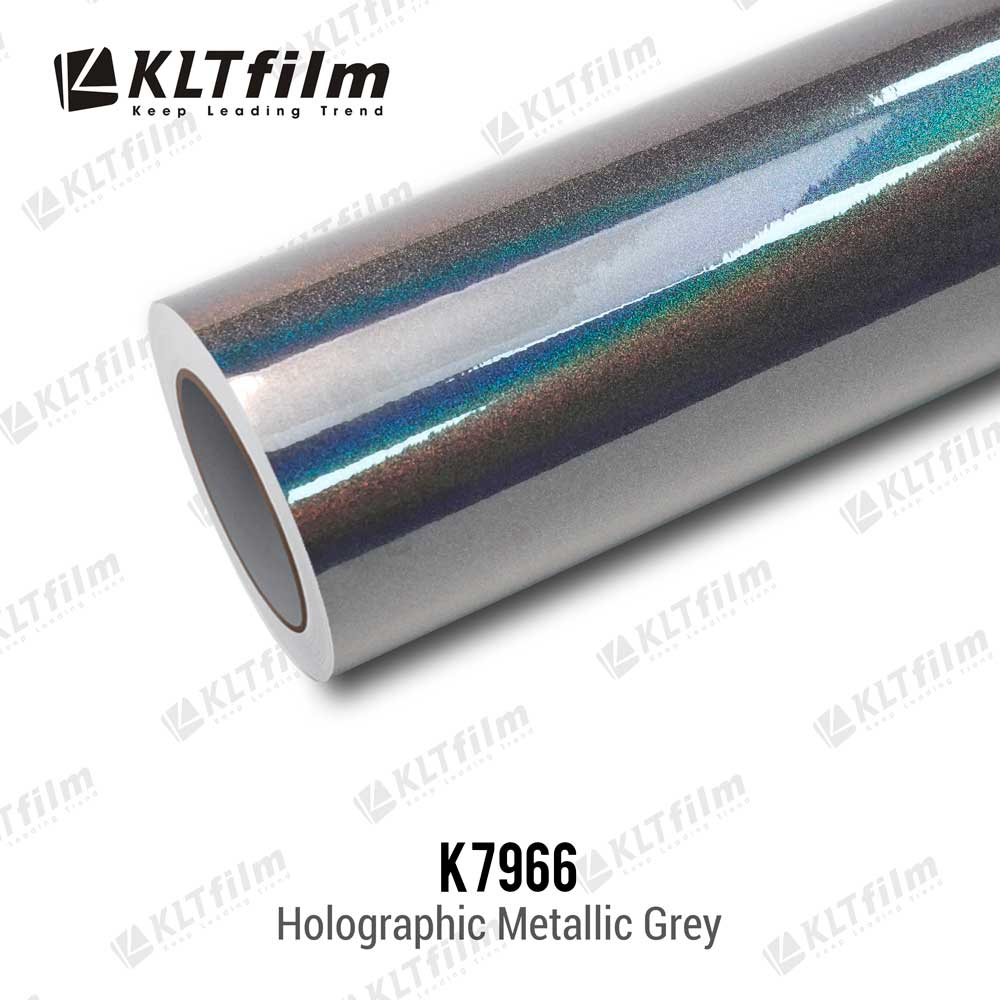 Holographic Metallic Grey Vinyl