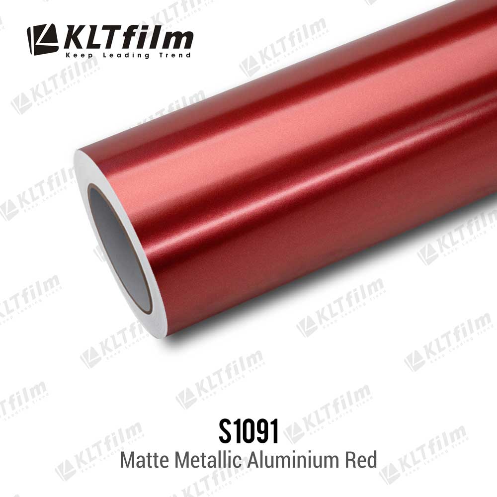 Matte Metallic Aluminium Red Vinyl